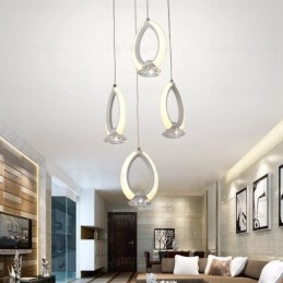 Designer Touch Decorative 1 Light Modern Contemporary Pendant Light with Crystal Shade