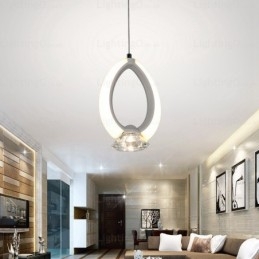 Designer Touch Decorative 1 Light Modern Contemporary Pendant Light with Crystal Shade