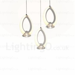 Designer Touch Decorative 1 Light Modern Contemporary Pendant Light with Crystal Shade