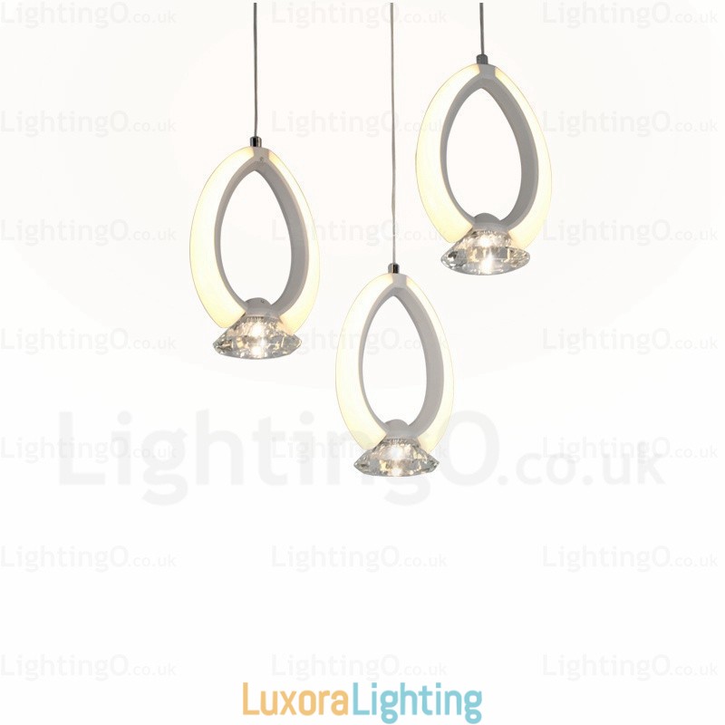 Designer Touch Decorative 1 Light Modern Contemporary Pendant Light with Crystal Shade