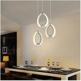 Designer Touch Decorative 1 Light Modern Contemporary Pendant Light with Crystal Shade