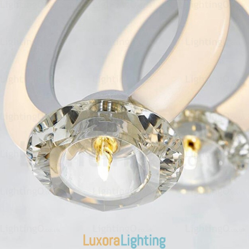 Designer Touch Decorative 1 Light Modern Contemporary Pendant Light with Crystal Shade