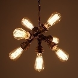 Designer Touch Decorative Rustic Lodge Vintage Electroplated Metal Chandelier