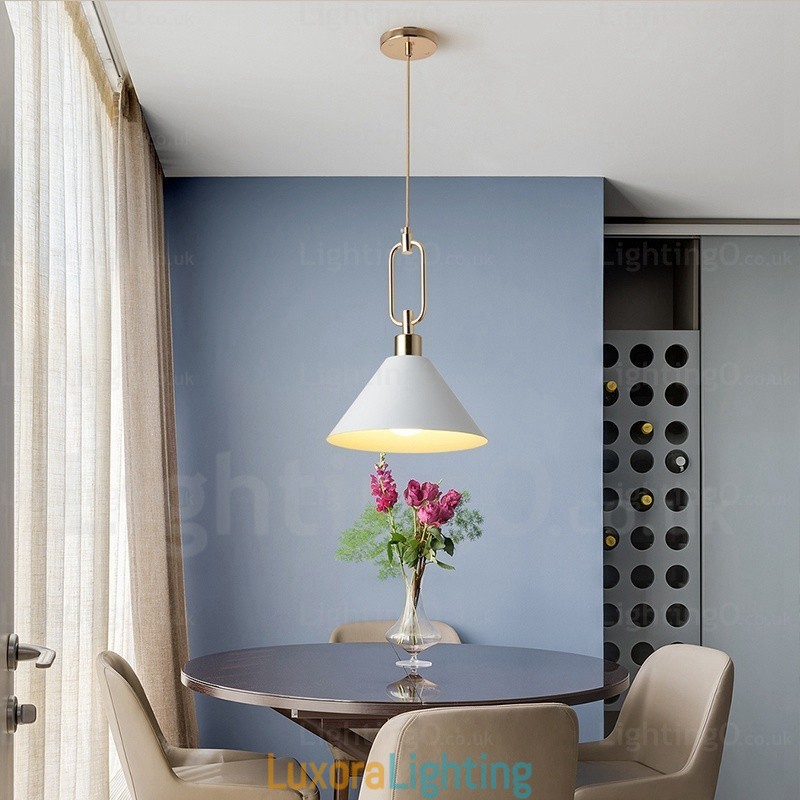 Designer Touch Decorative 1 Light Nordic Modern Contemporary Pendant Light with Stainless Steel Shade Shops