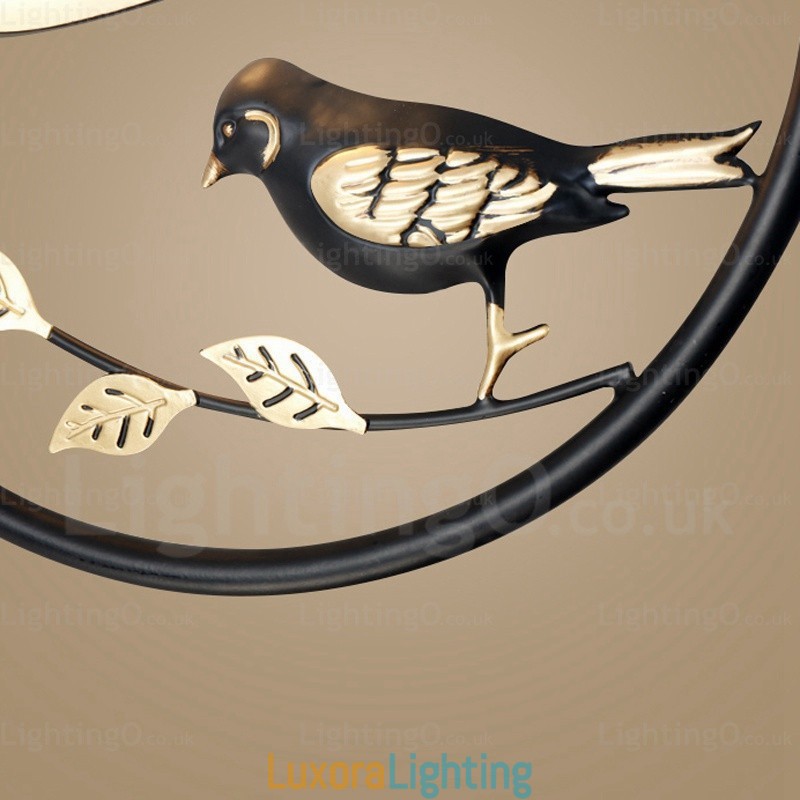 Designer Touch Decorative 1 Light Country Rustic Rural Pendant Light with Glass Shade