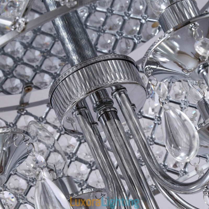 Designer Touch Decorative 1 Light Modern Contemporary Pendant Light with Crystal Shade