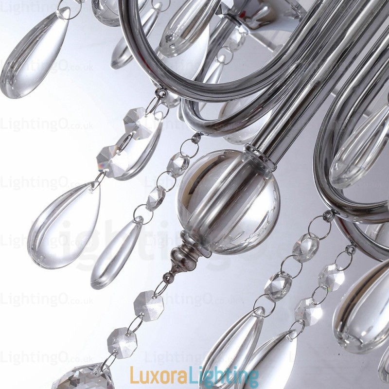 Designer Touch Decorative 1 Light Modern Contemporary Pendant Light with Crystal Shade