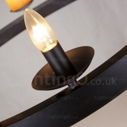 Designer Touch Decorative 8 Light Vintage Retro Pendant Light with Marble Shade