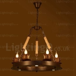 Designer Touch Decorative 9 Light Country Rustic Pendant Light