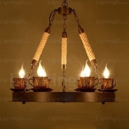 Designer Touch Decorative 9 Light Country Rustic Pendant Light