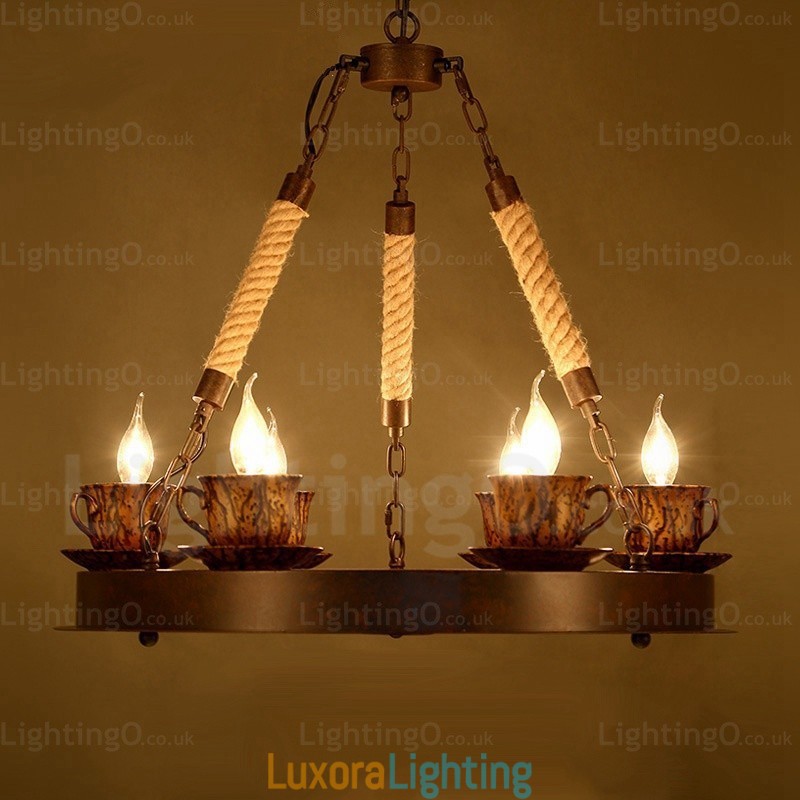 Designer Touch Decorative 9 Light Country Rustic Pendant Light