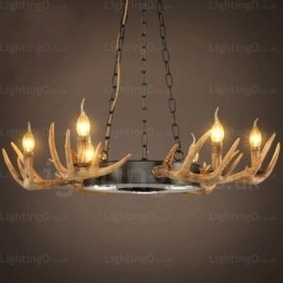 Designer Touch Decorative 9 Light Vintage Retro Rustic Antler Chandelier Pendant Light