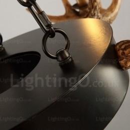 Designer Touch Decorative 9 Light Vintage Retro Rustic Antler Chandelier Pendant Light