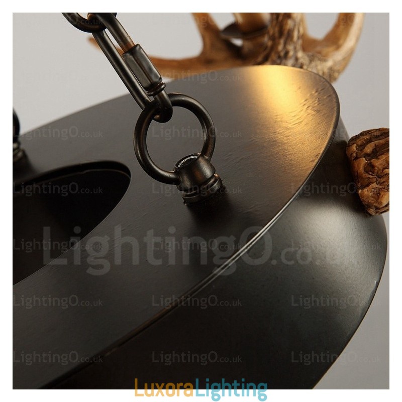 Designer Touch Decorative 9 Light Vintage Retro Rustic Antler Chandelier Pendant Light