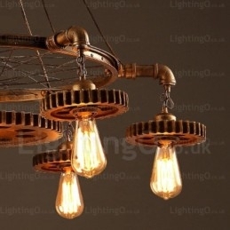 Designer Touch Decorative 7 Light Vintage Retro Pendant Light