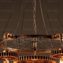 Designer Touch Decorative 7 Light Vintage Retro Pendant Light