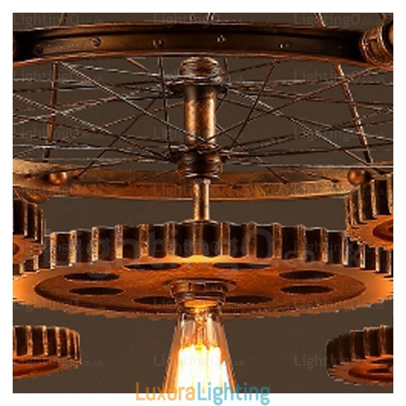 Designer Touch Decorative 7 Light Vintage Retro Pendant Light
