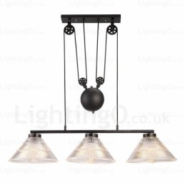Designer Touch Decorative 2 Light Modern Contemporary Pendant Light with Glass Shade