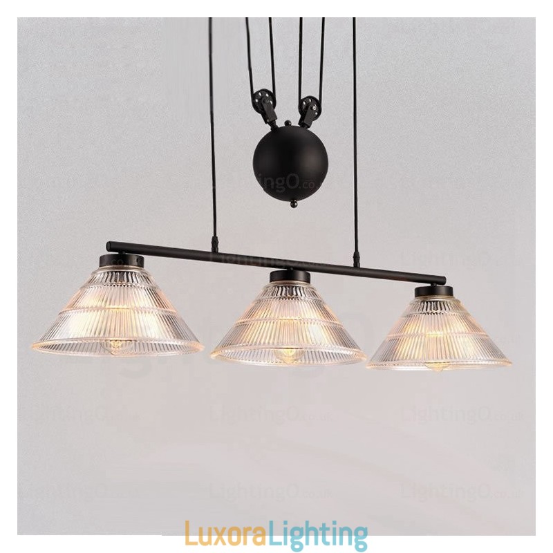 Designer Touch Decorative 2 Light Modern Contemporary Pendant Light with Glass Shade