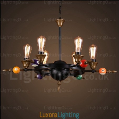 Designer Touch Decorative 4 Light Country Rustic Vintage Retro Pendant Light
