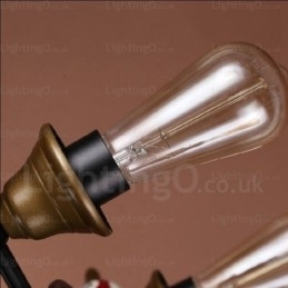 Designer Touch Decorative 4 Light Country Rustic Vintage Retro Pendant Light