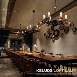 Designer Touch Decorative 4 Light Country Rustic Vintage Retro Pendant Light