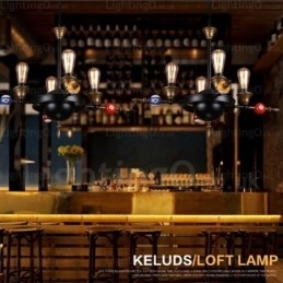 Designer Touch Decorative 4 Light Country Rustic Vintage Retro Pendant Light