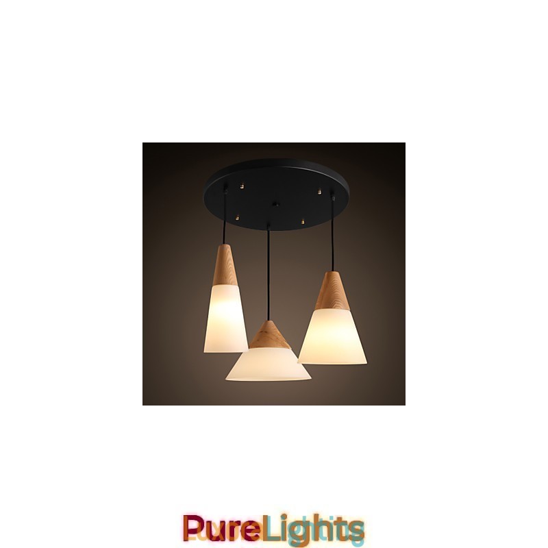 Designer Touch Decorative Chandelier Mini Style Modern Contemporary Metal 3 Light Pendant Light