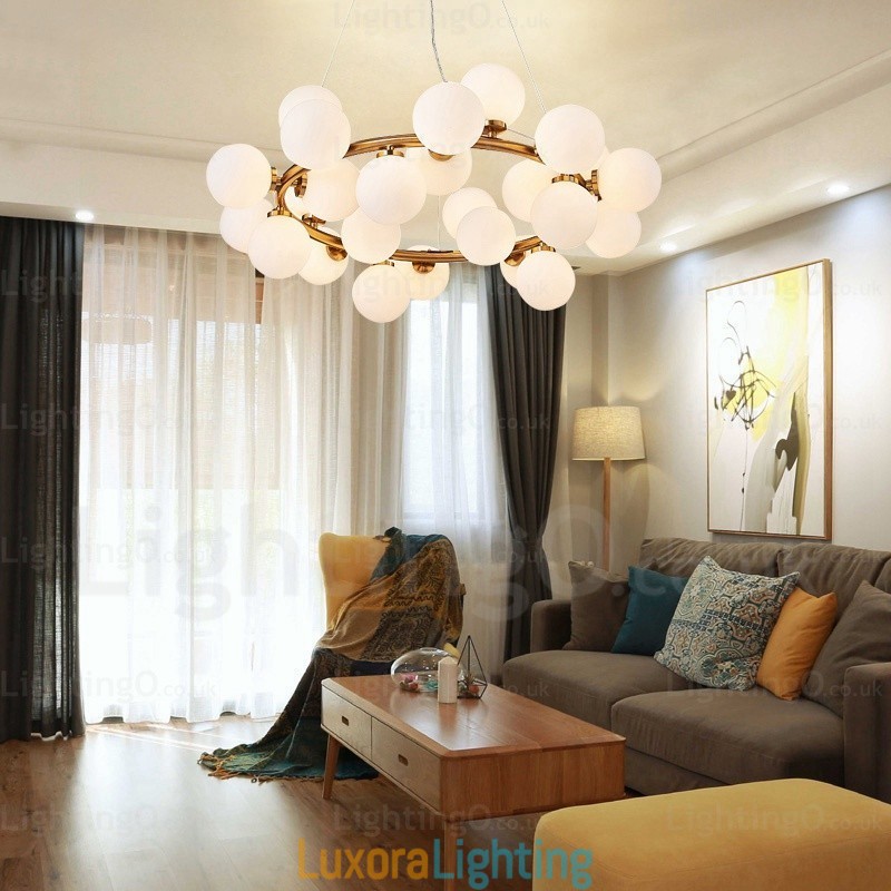 Designer Touch Decorative 25 Light Nordic Pendant Light with Glass Shade