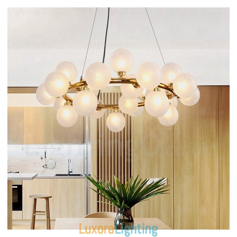 Designer Touch Decorative 25 Light Nordic Pendant Light with Glass Shade