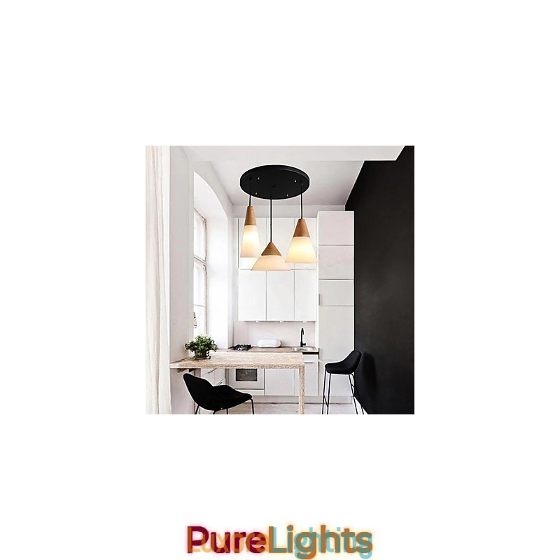 Designer Touch Decorative Chandelier Mini Style Modern Contemporary Metal 3 Light Pendant Light