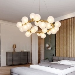 Designer Touch Decorative 25 Light Nordic Pendant Light with Glass Shade