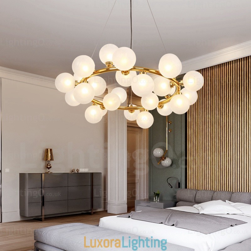 Designer Touch Decorative 25 Light Nordic Pendant Light with Glass Shade