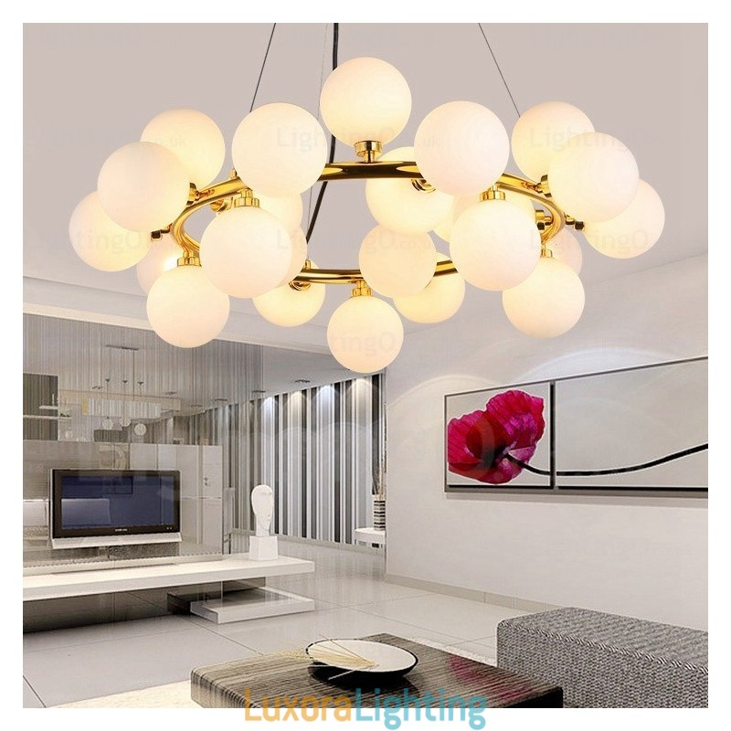 Designer Touch Decorative 25 Light Nordic Pendant Light with Glass Shade