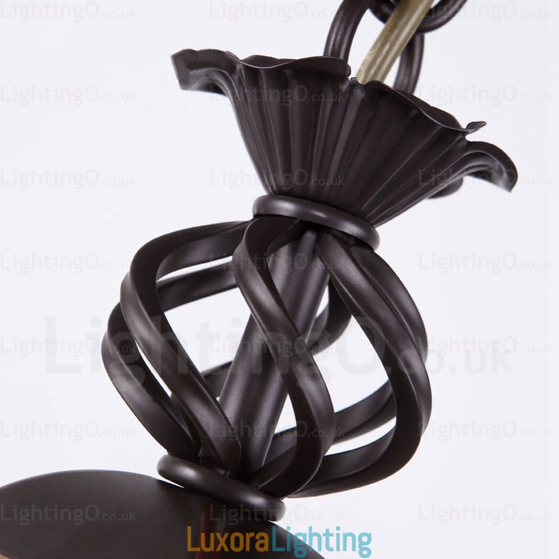 Designer Touch Decorative 1 Light Country Rustic Pendant Light with Glass Shade