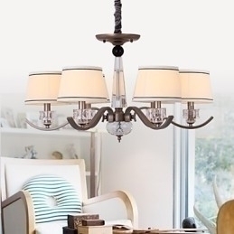 Designer Touch Decorative Crystal Chandelier 6 Lights Fashion Painting Metal