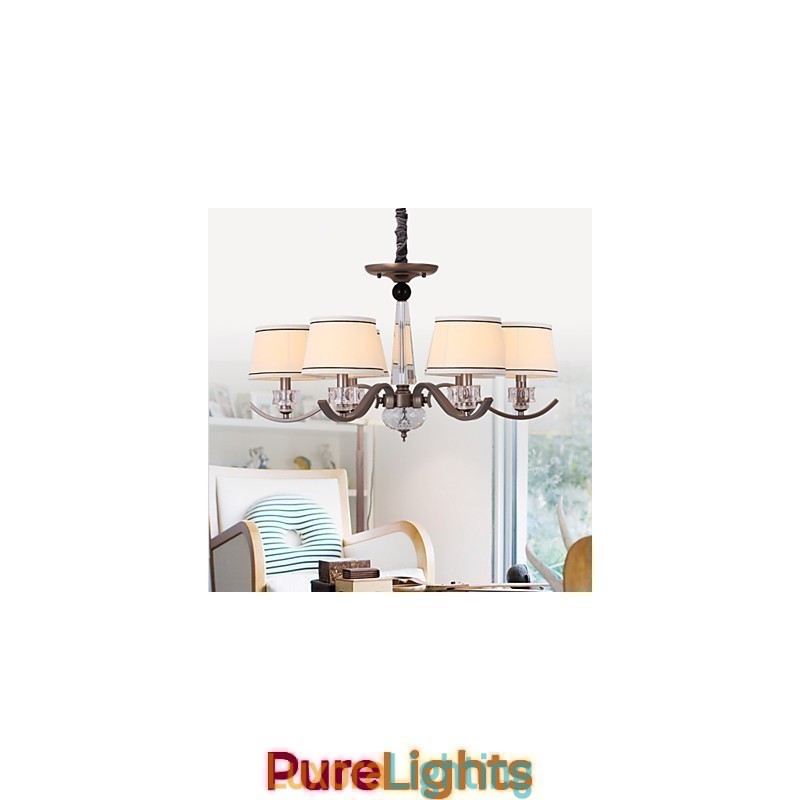 Designer Touch Decorative Crystal Chandelier 6 Lights Fashion Painting Metal