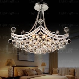 Designer Touch Decorative 5 Light Modern Contemporary Pendant Light with Crystal Shade