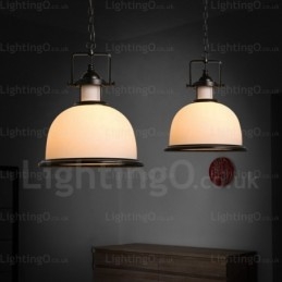 Designer Touch Decorative 1 Light Country Rustic Pendant Light with Glass Shade