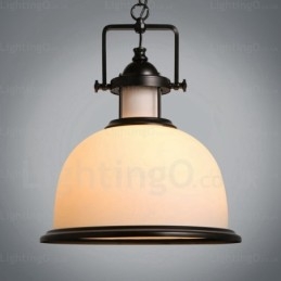 Designer Touch Decorative 1 Light Country Rustic Pendant Light with Glass Shade