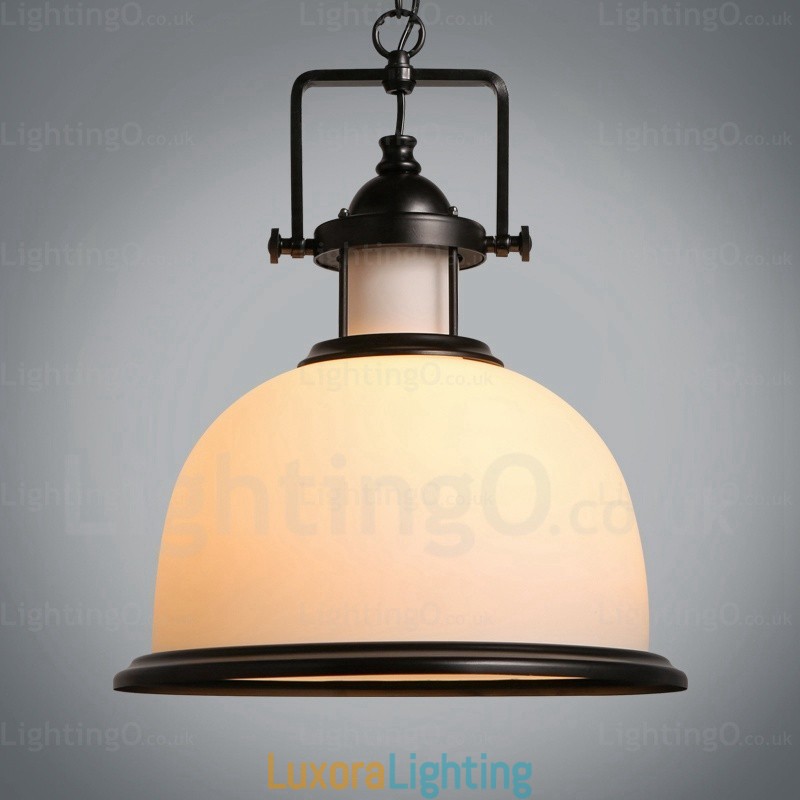 Designer Touch Decorative 1 Light Country Rustic Pendant Light with Glass Shade