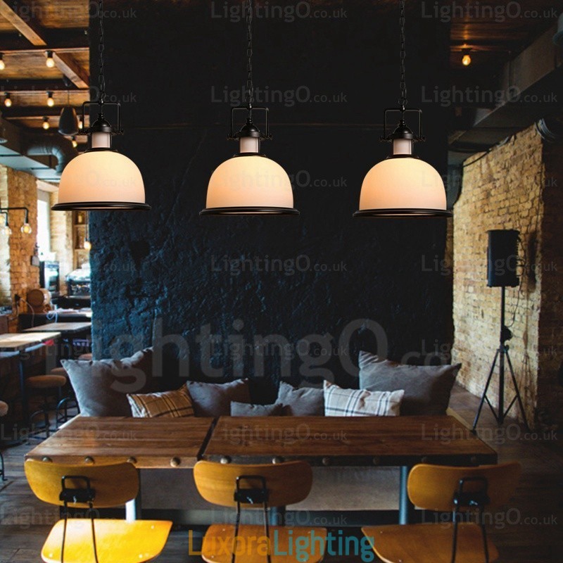 Designer Touch Decorative 1 Light Country Rustic Pendant Light with Glass Shade