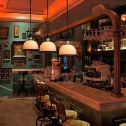 Designer Touch Decorative 1 Light Country Rustic Pendant Light with Glass Shade