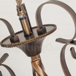 Designer Touch Decorative 1 Light Country Rustic Pendant Light with Glass Shade