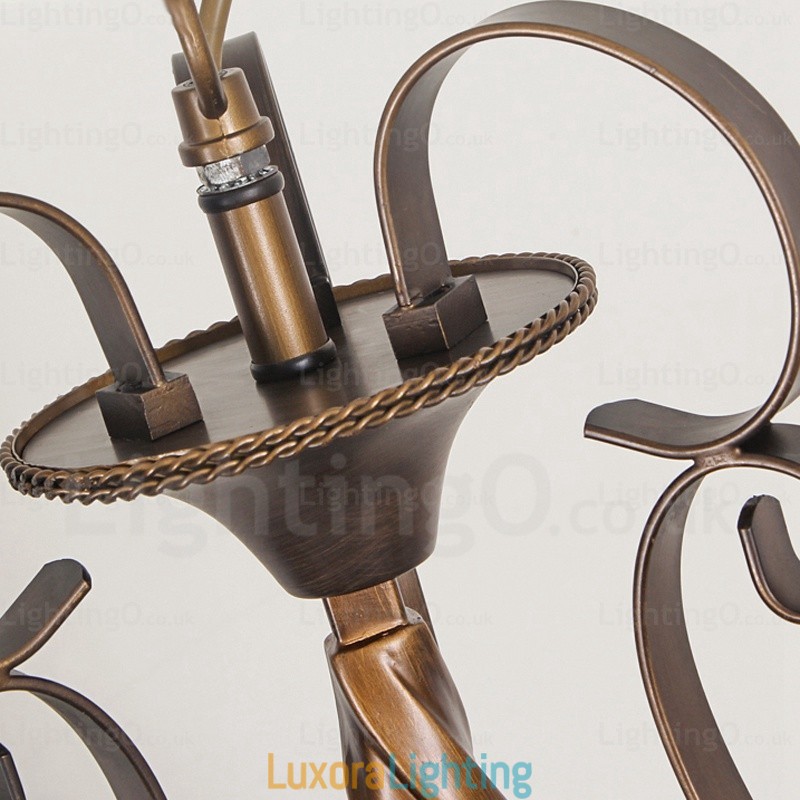 Designer Touch Decorative 1 Light Country Rustic Pendant Light with Glass Shade