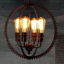 Designer Touch Decorative 4 Light Vintage Retro Pendant Light