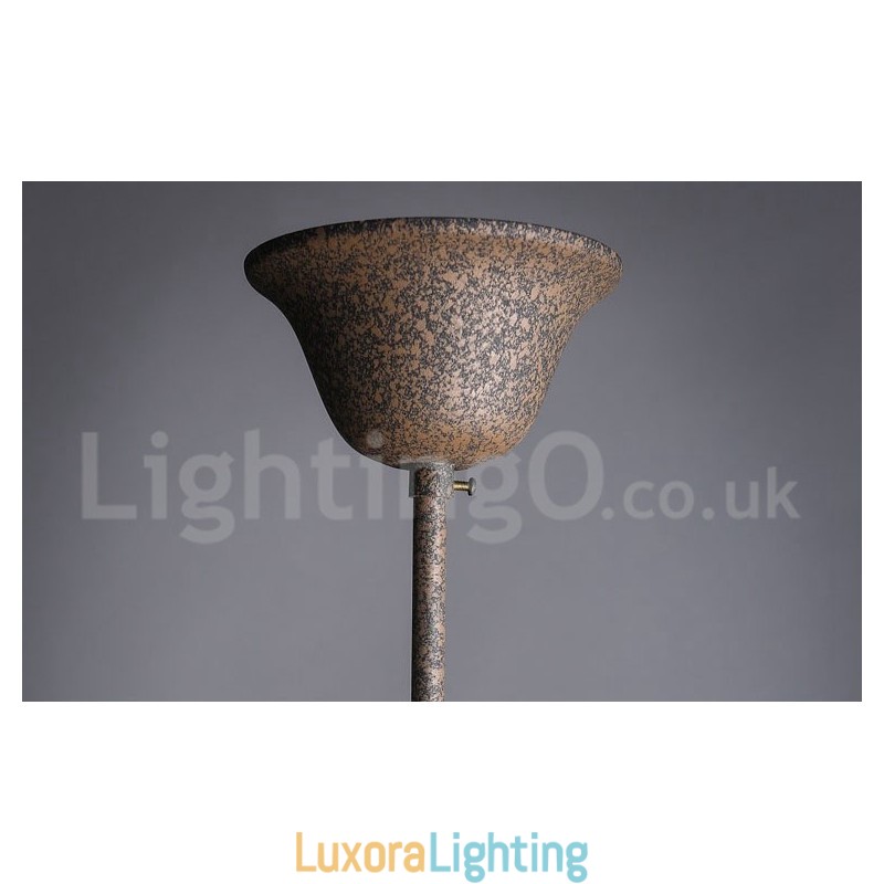 Designer Touch Decorative 6 Light Diameter 60CM Vintage Crystal Painting Metal Chandelier Rusty Iron Colour Pendant Light