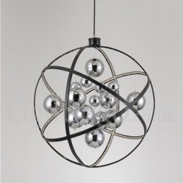 Designer Touch Decorative Diameter 50CM 80CM Vintage Globe Chandelier Rusty Colour Pendant Light