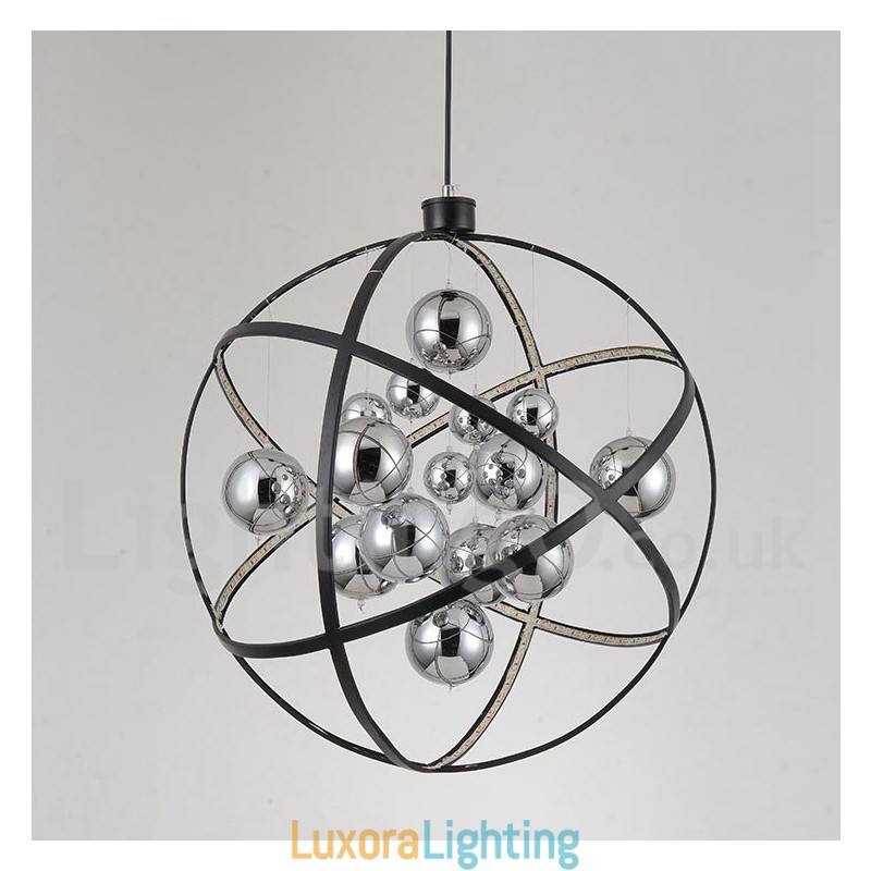 Designer Touch Decorative Diameter 50CM 80CM Vintage Globe Chandelier Rusty Colour Pendant Light