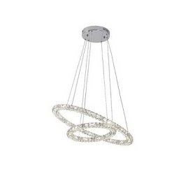 Designer Touch Decorative Crystal Pendant Light Lighting Modern 2 Rings Three Sides K9 Crystal Indoor Ceiling Lights Lamp Fixtures